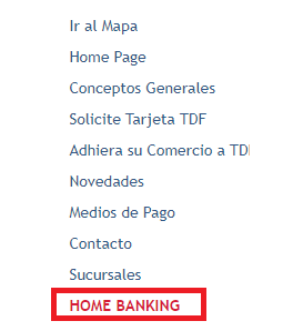 home banking banco tdf